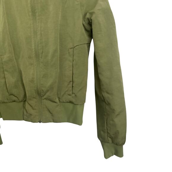 Lululemon Non Stop Bomber Jacket Womens Size 2 Green Reversible Lightweight Coat - Picture 4 of 10